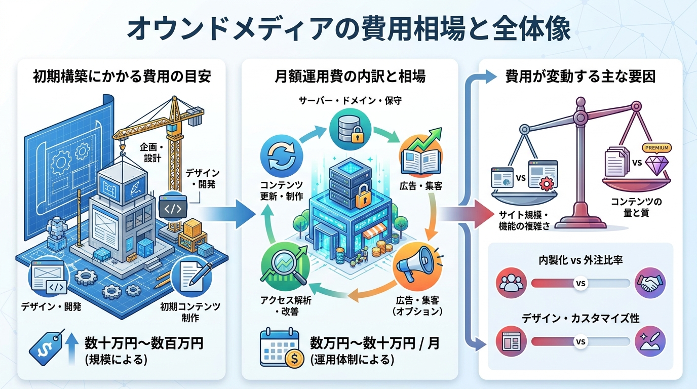オウンドメディアの費用相場と全体像