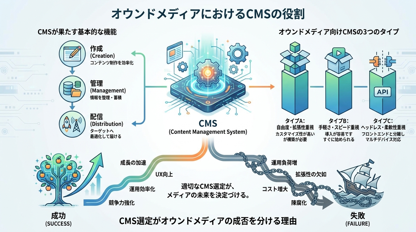 オウンドメディアにおけるCMSの役割