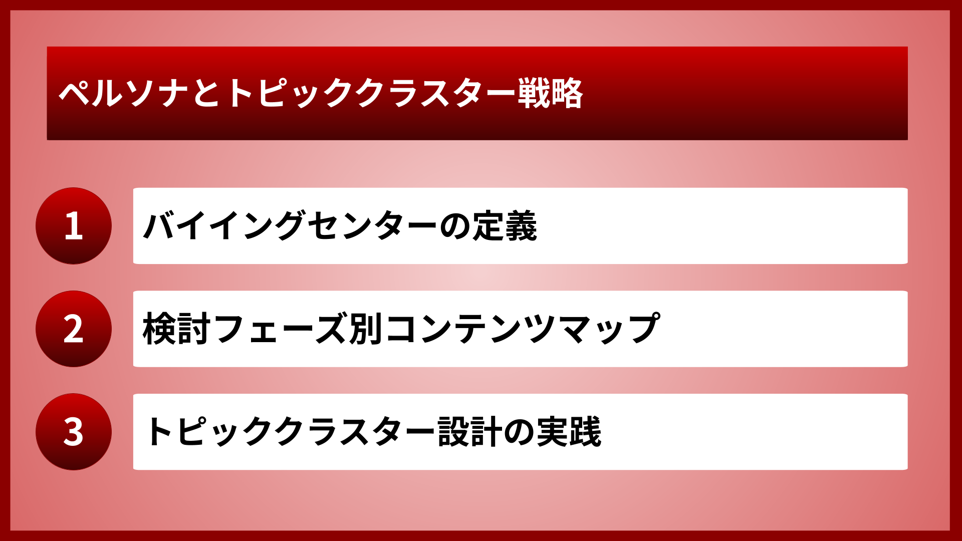 ペルソナとトピッククラスター戦略