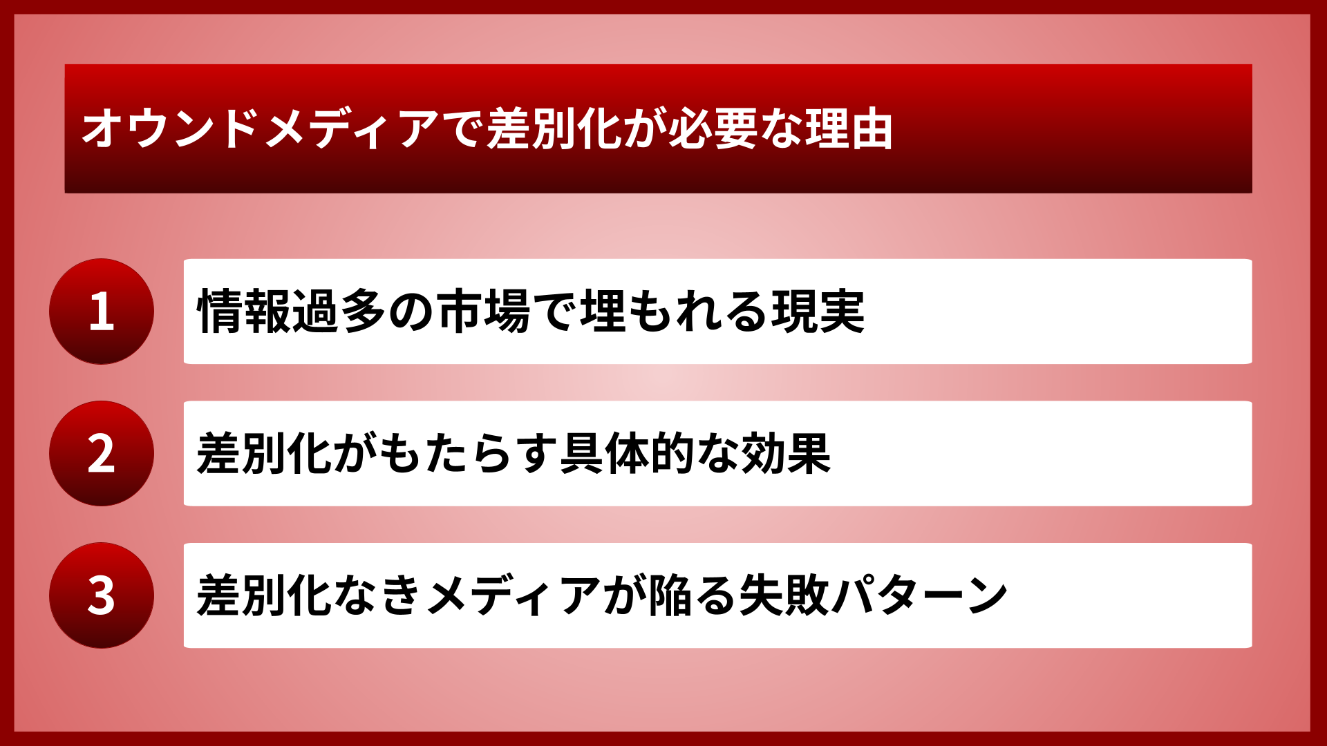 オウンドメディアで差別化が必要な理由