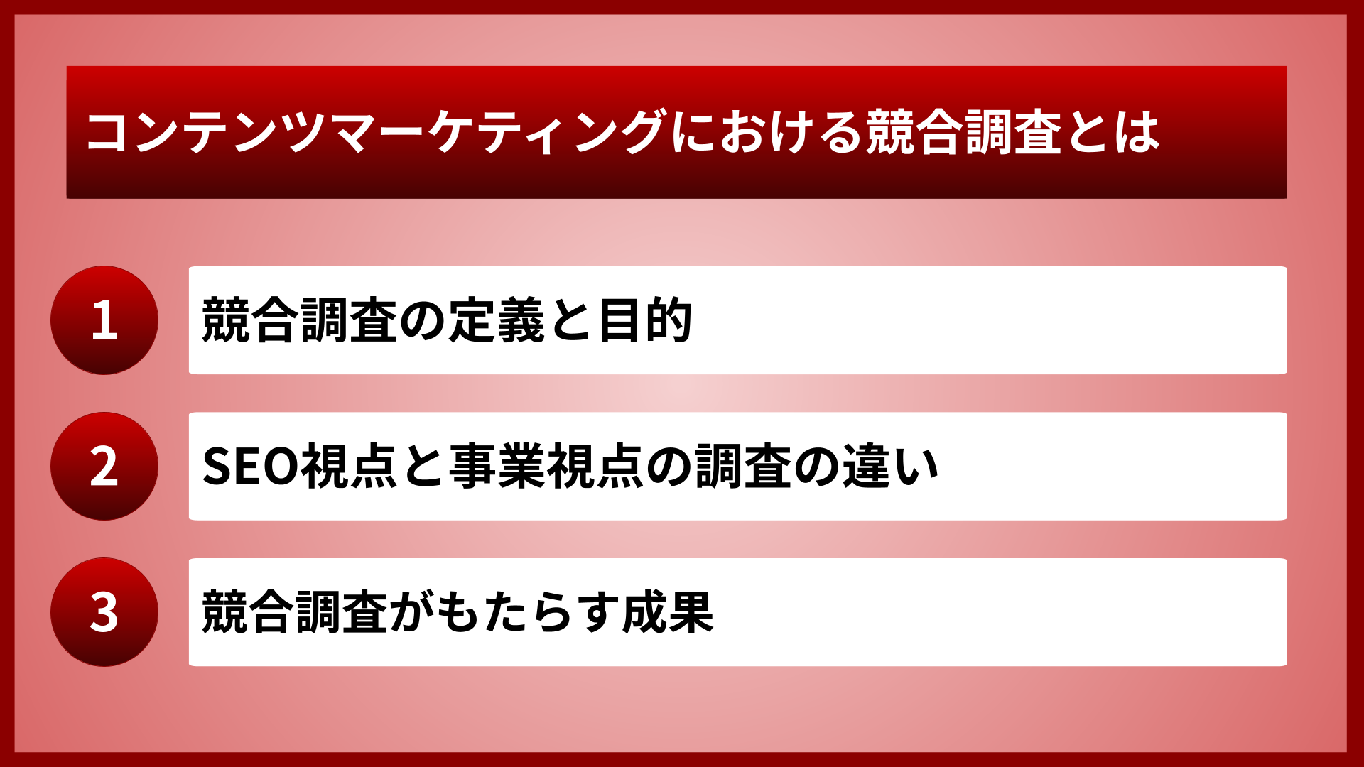 コンテンツマーケティングにおける競合調査とは