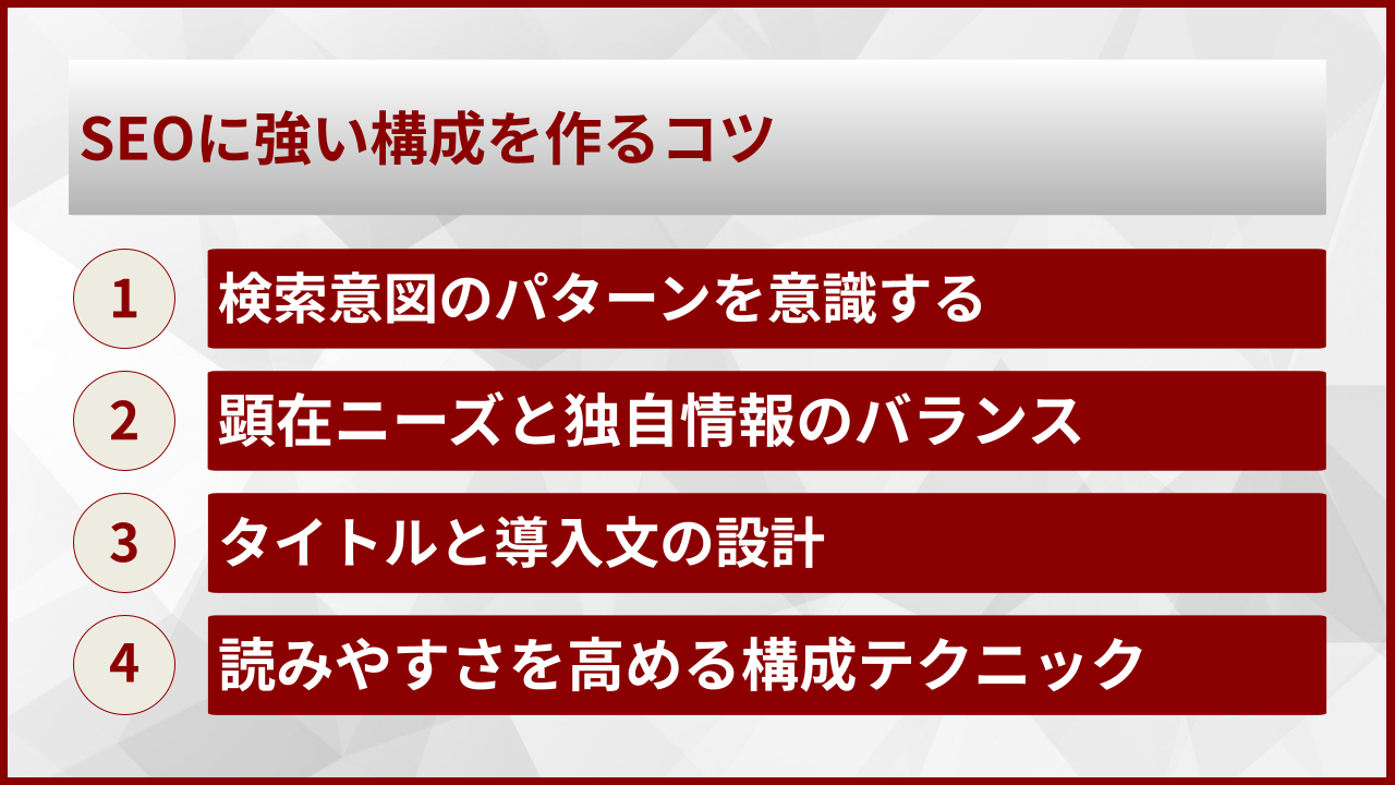SEOに強い構成を作るコツ