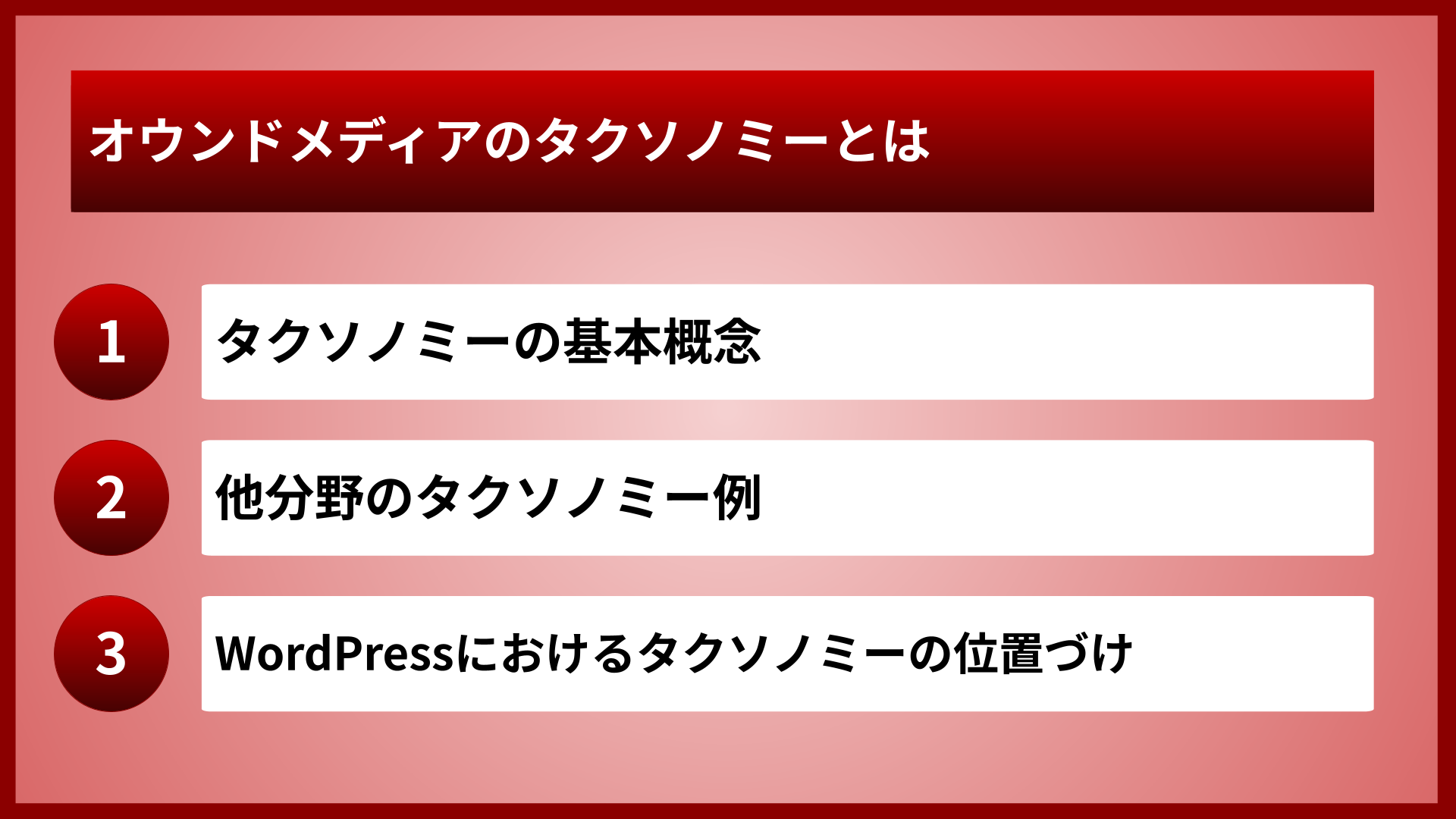 オウンドメディアのタクソノミーとは