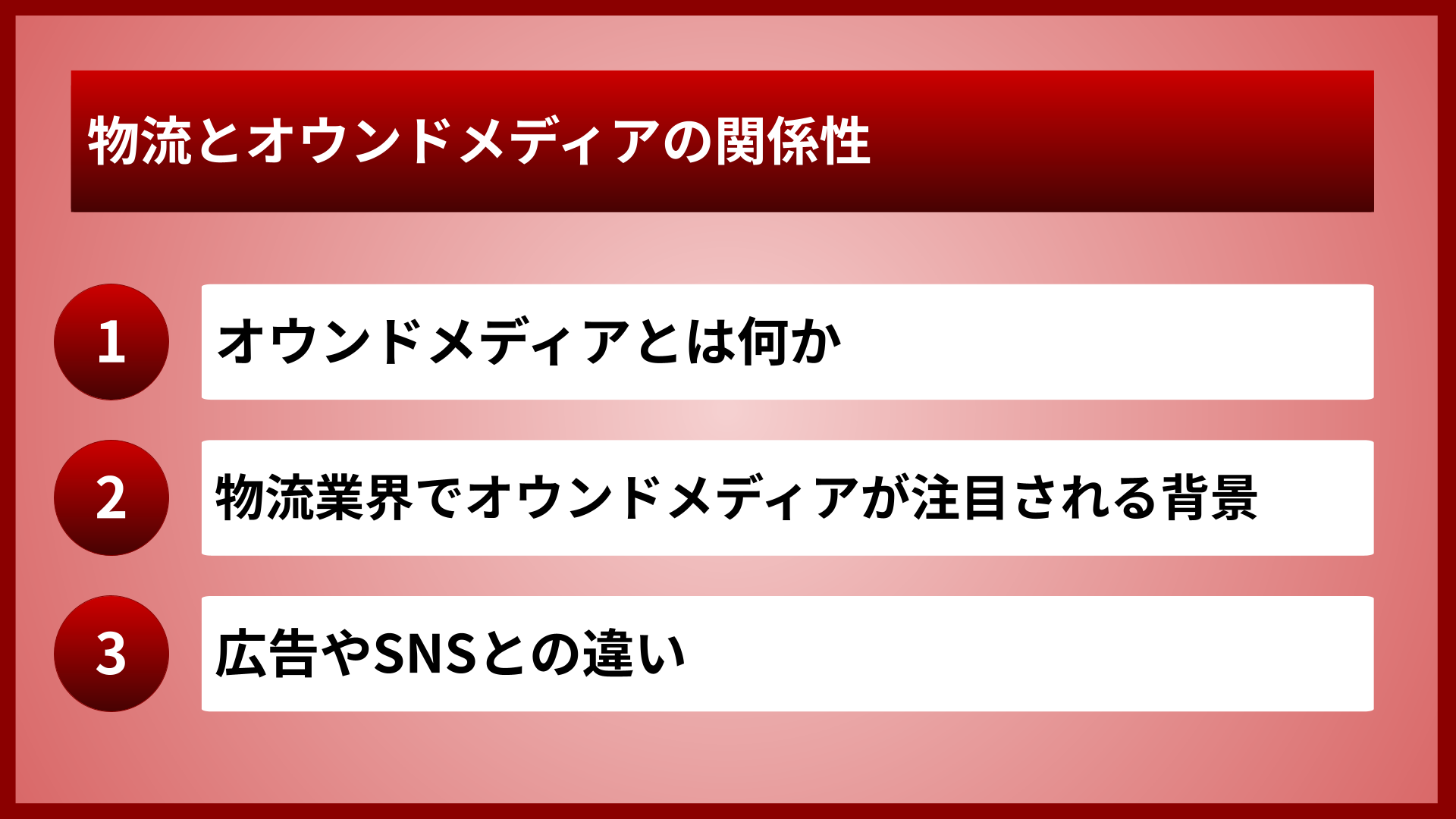 物流とオウンドメディアの関係性