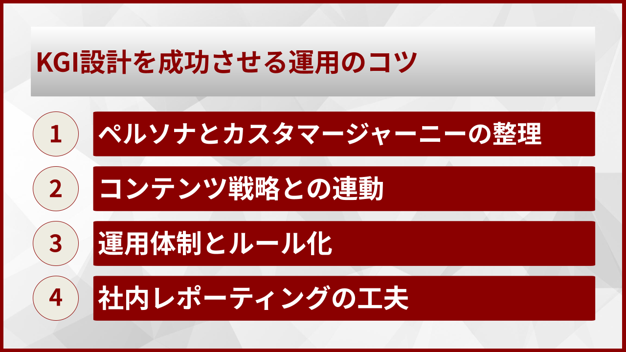 KGI設計を成功させる運用のコツ