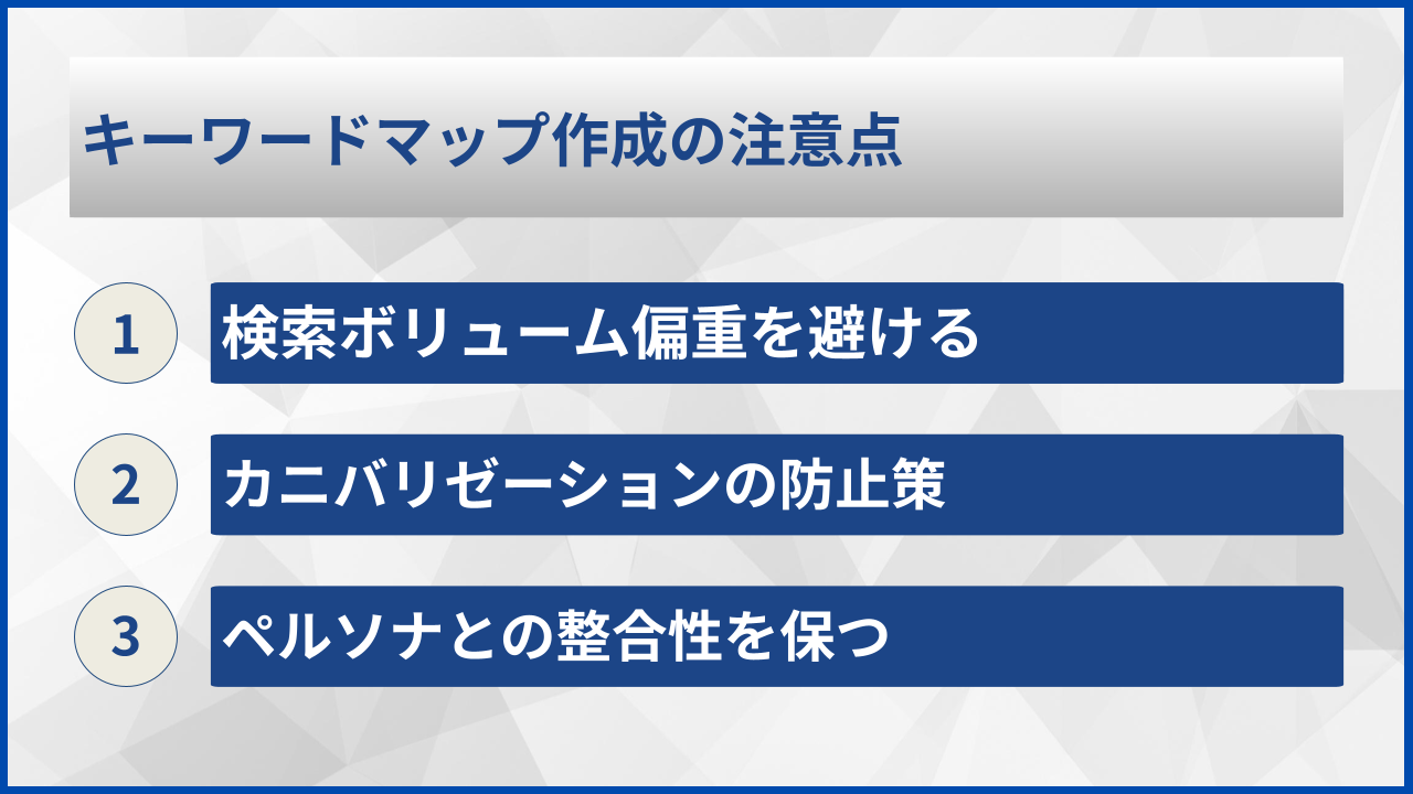 キーワードマップ作成の注意点