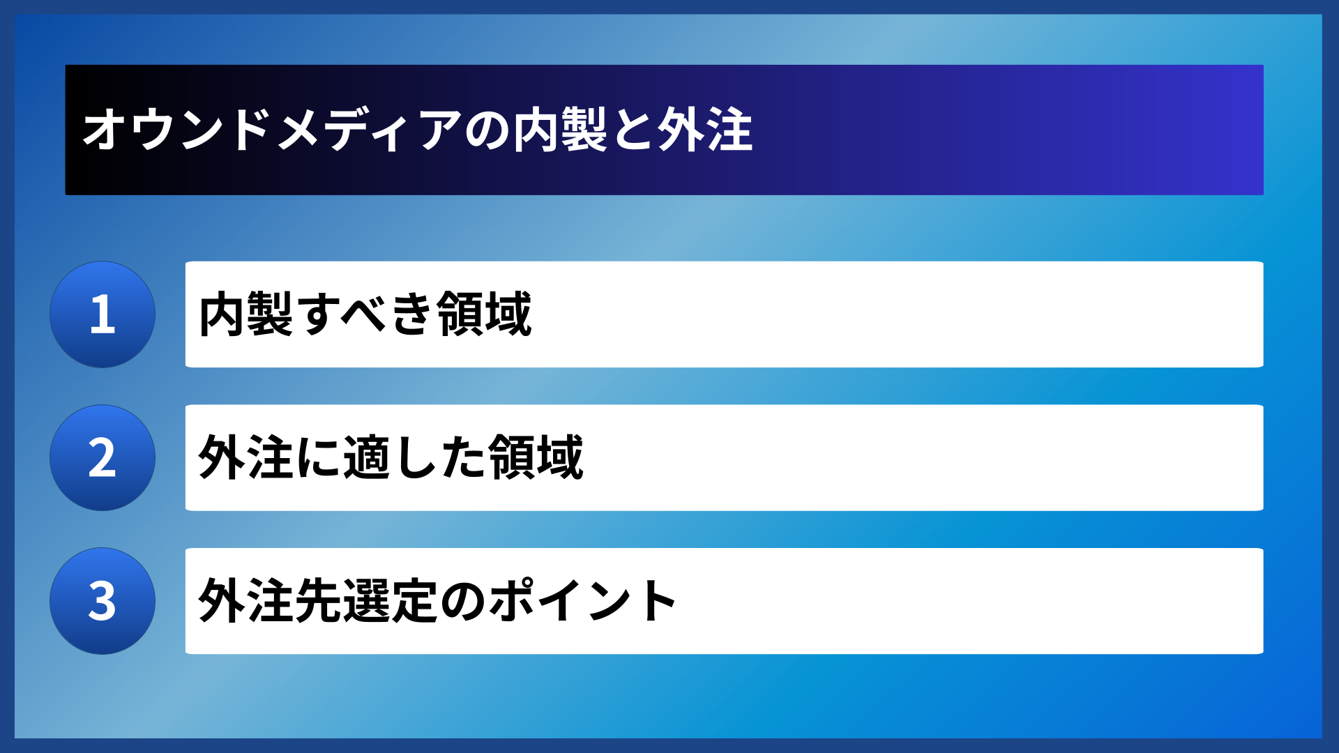 オウンドメディアの内製と外注