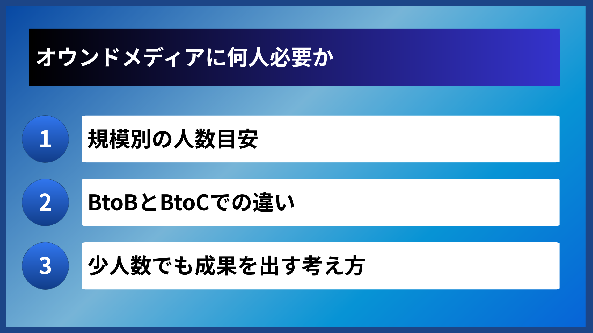 オウンドメディアに何人必要か