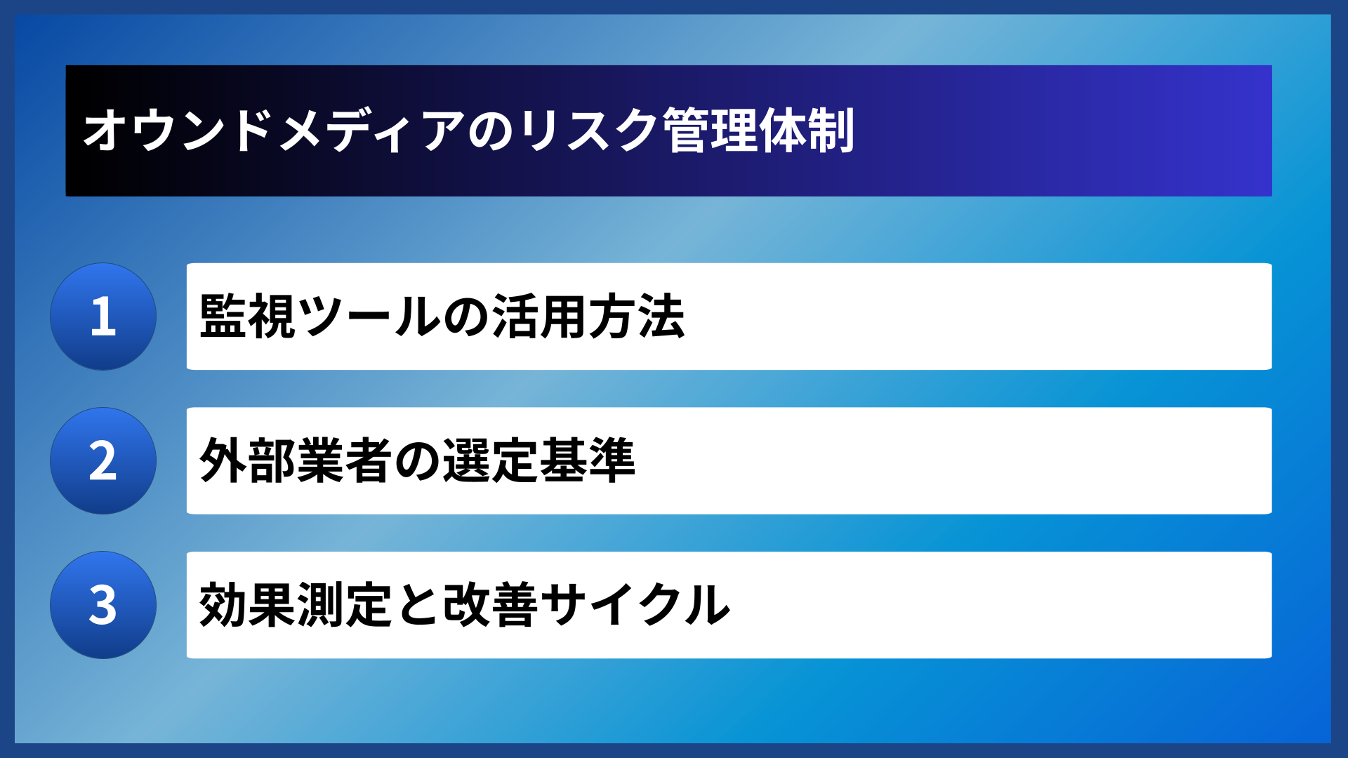 オウンドメディアのリスク管理体制