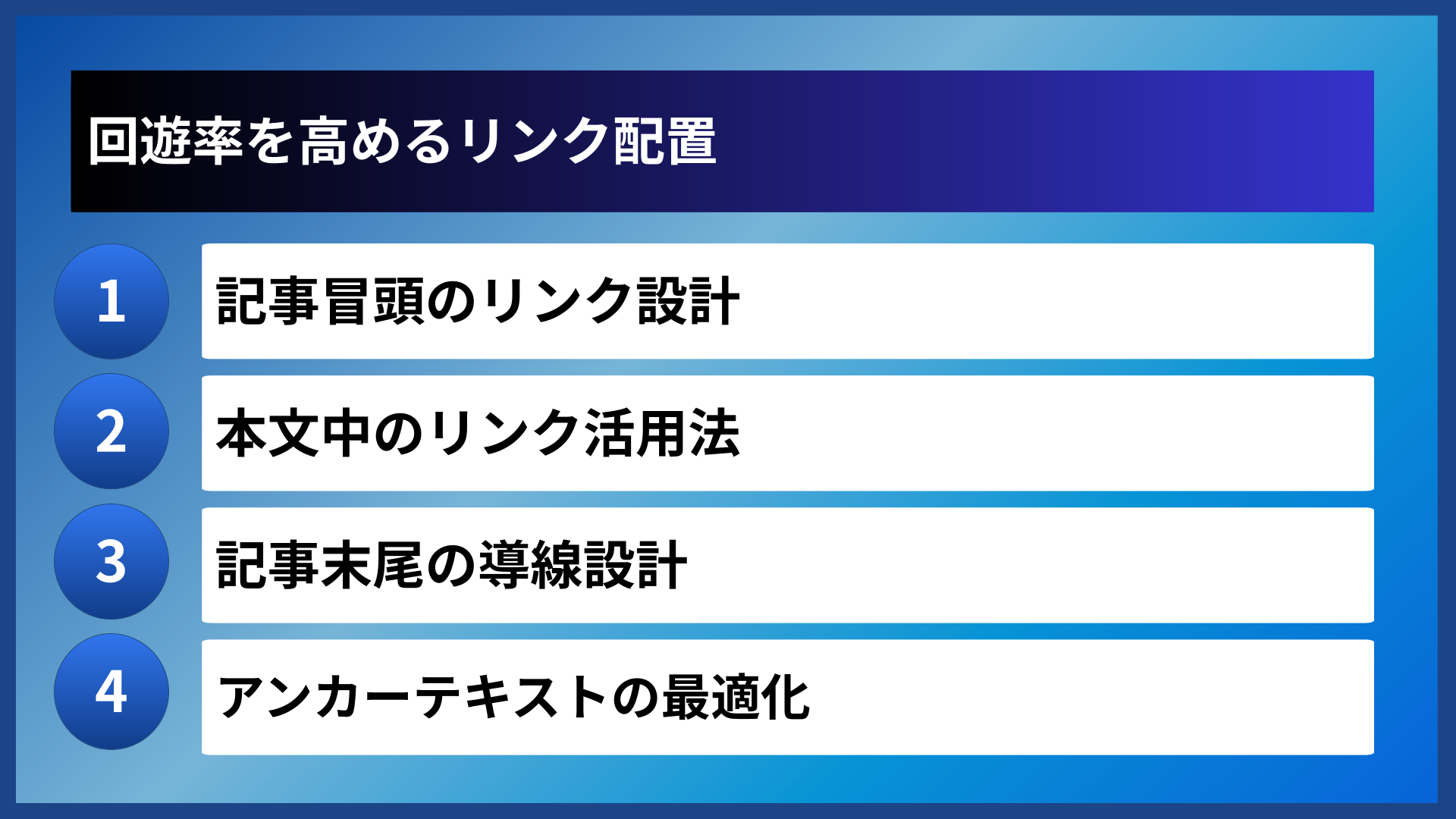 回遊率を高めるリンク配置