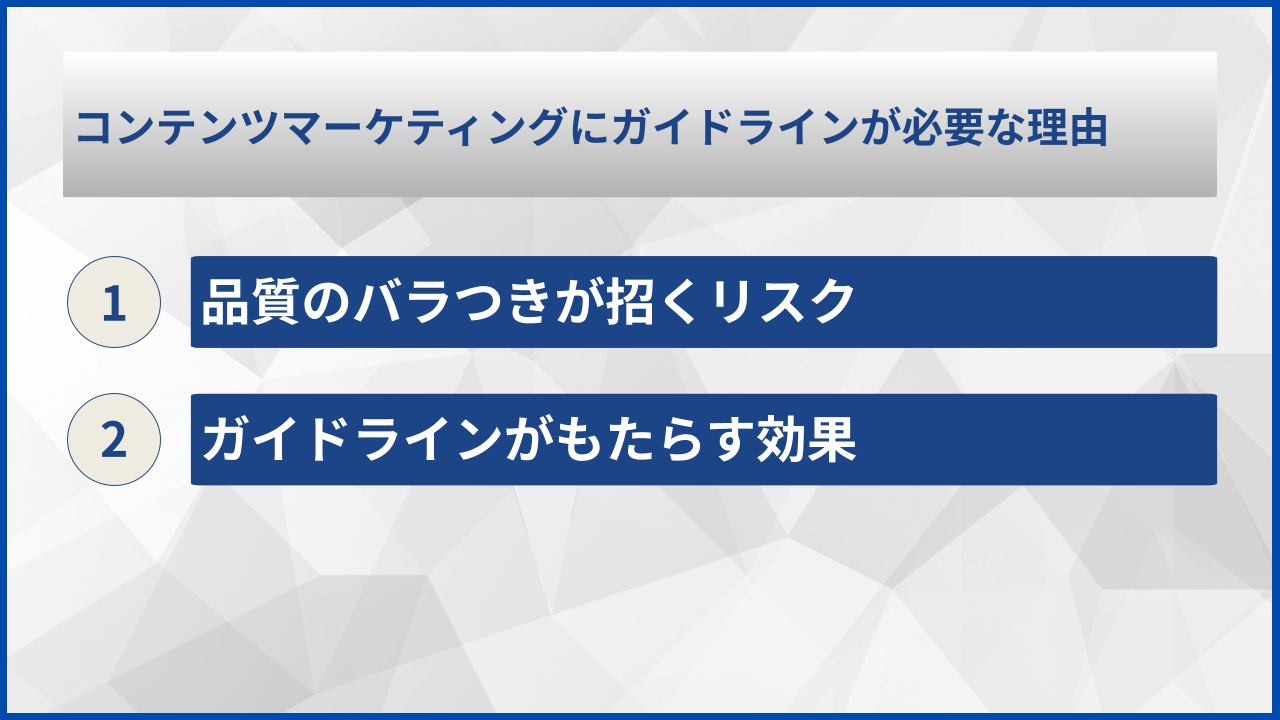 コンテンツマーケティングにガイドラインが必要な理由