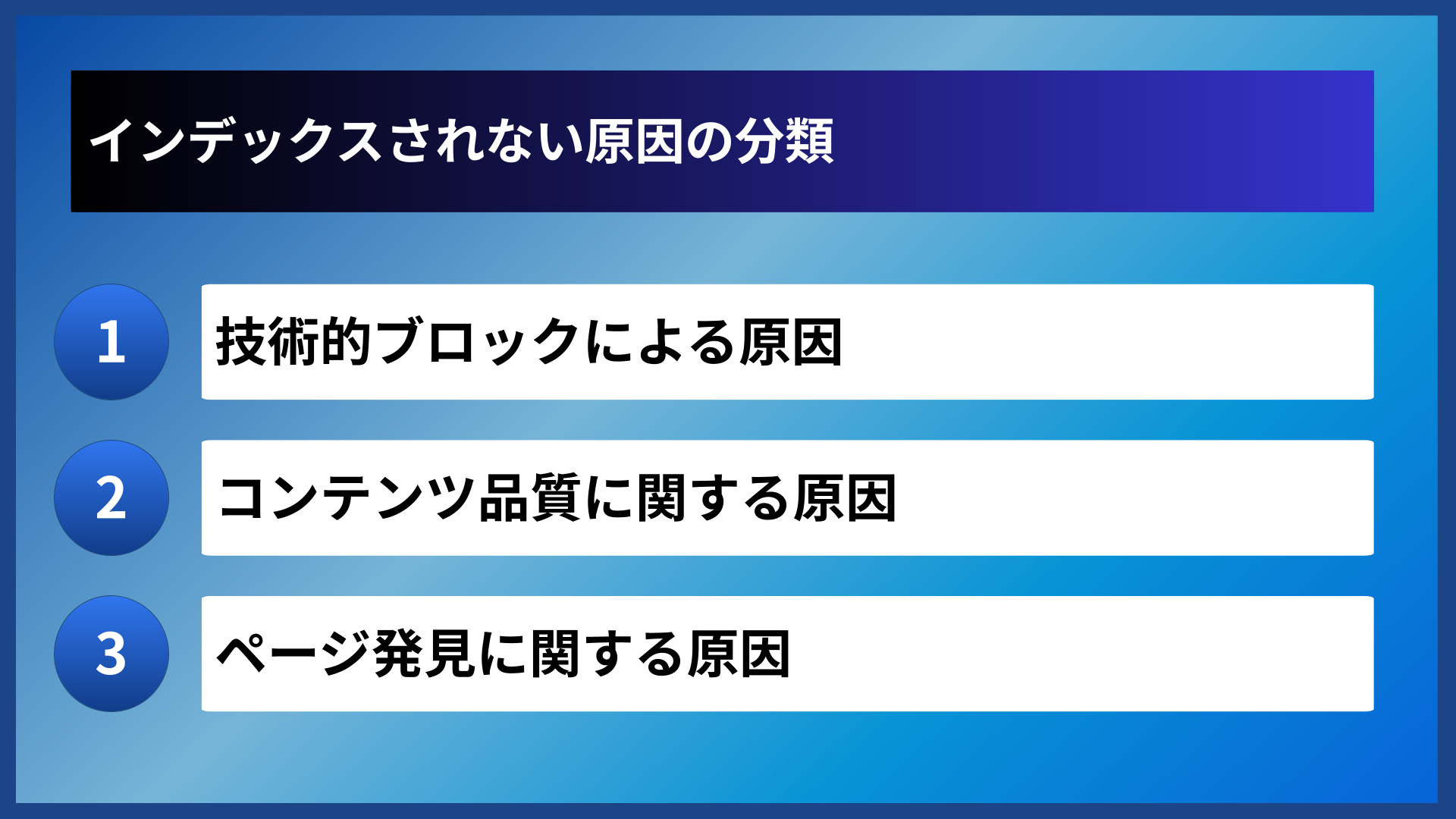 インデックスされない原因の分類