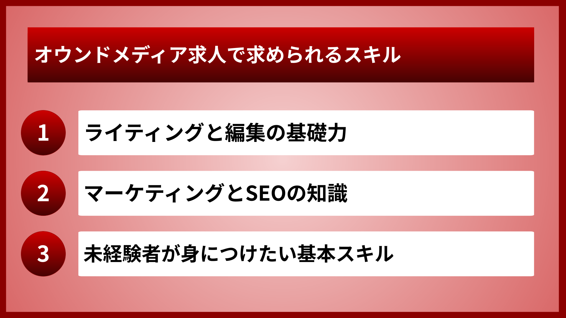 オウンドメディア求人で求められるスキル