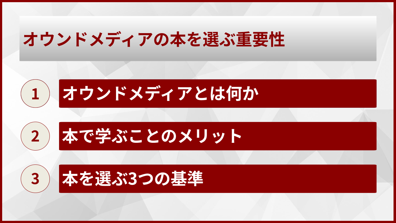 オウンドメディアの本を選ぶ重要性