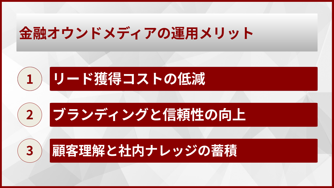 金融オウンドメディアの運用メリット