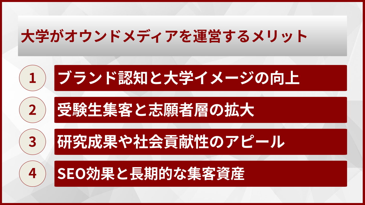 大学がオウンドメディアを運営するメリット