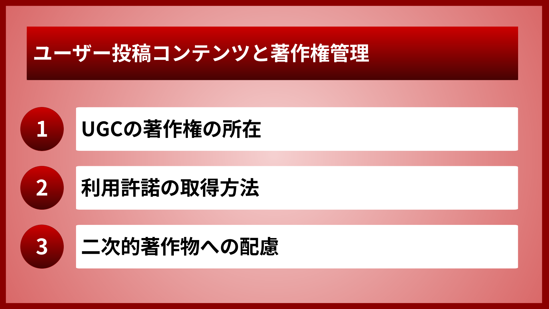 ユーザー投稿コンテンツと著作権管理