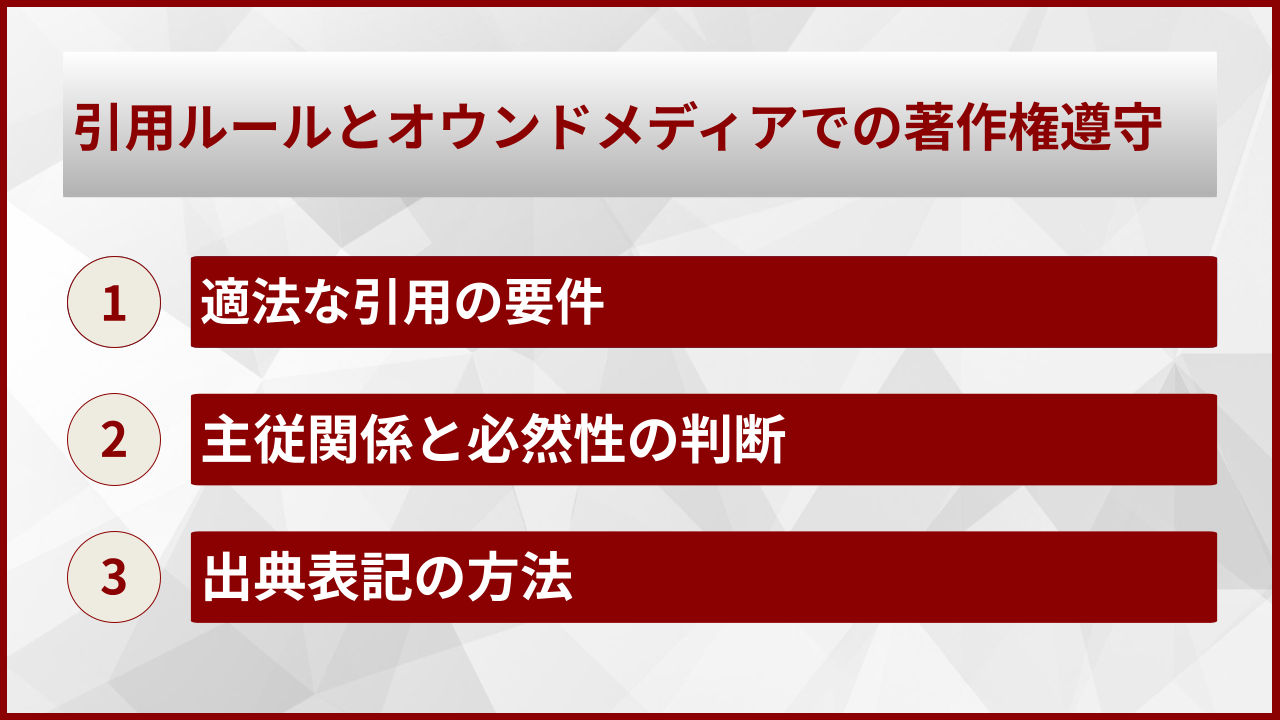 引用ルールとオウンドメディアでの著作権遵守