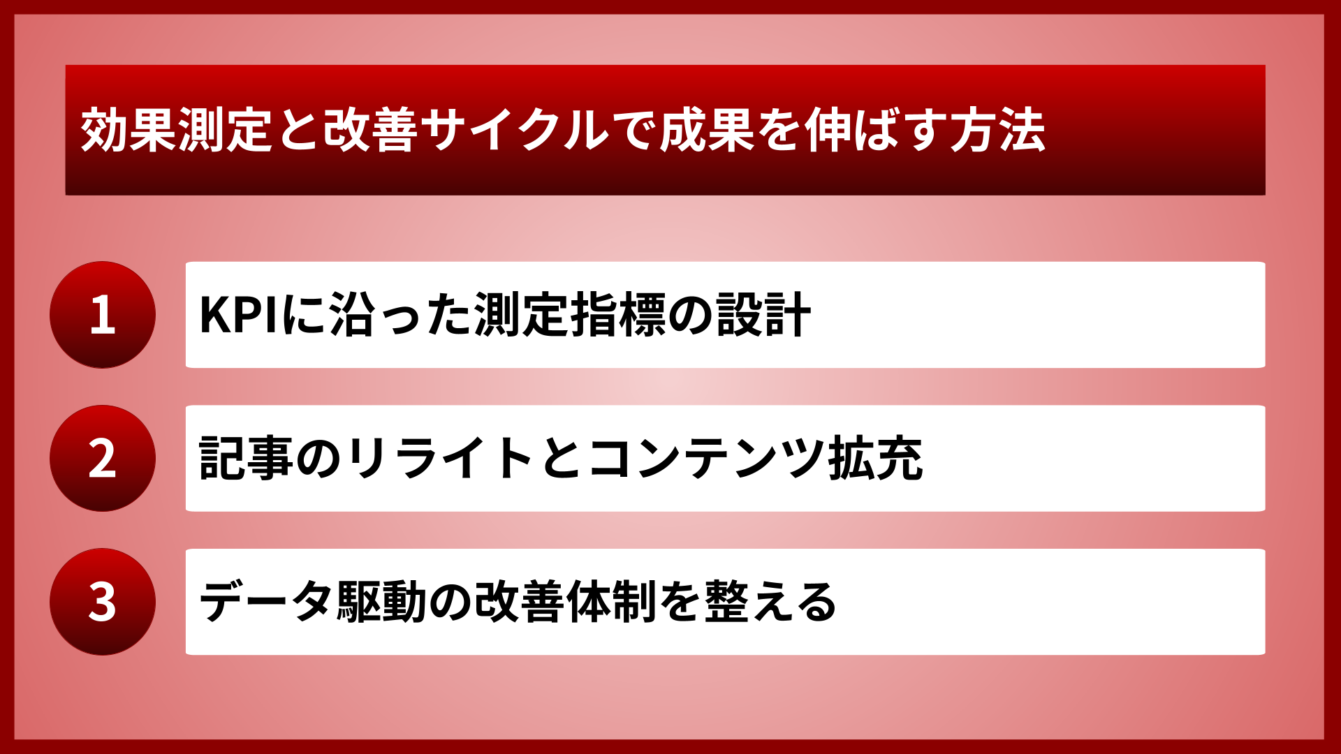 効果測定と改善サイクルで成果を伸ばす方法