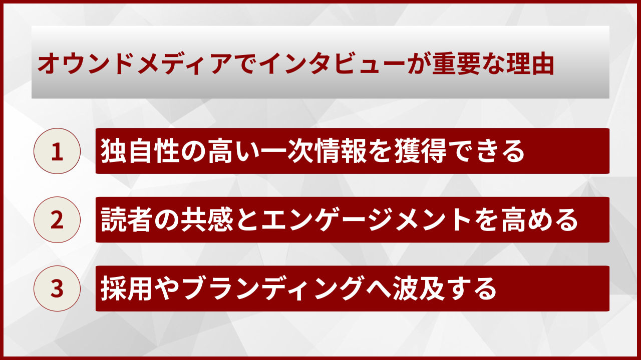 オウンドメディアでインタビューが重要な理由